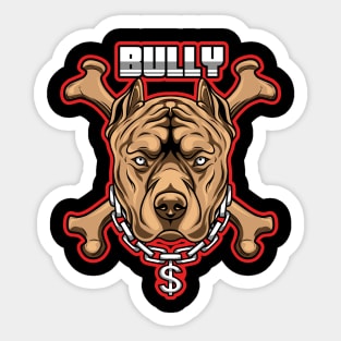 American Pitbully Tshirt Design Sticker